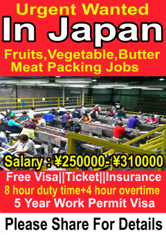 Urgent Jobs Open In Japan