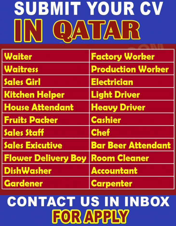 Urgent Jobs Open In Qatar