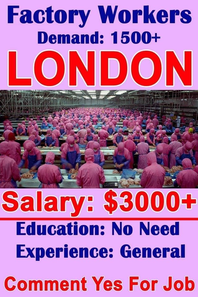 Factory Worker Demand In London
