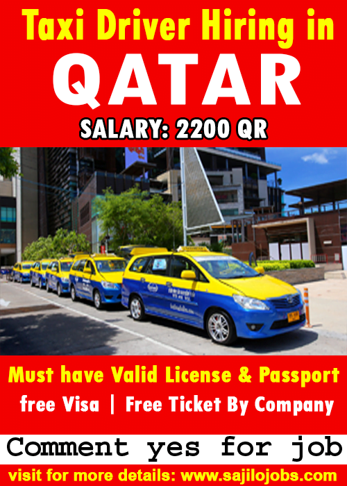 Taxi Drivers Jobs In Qatar