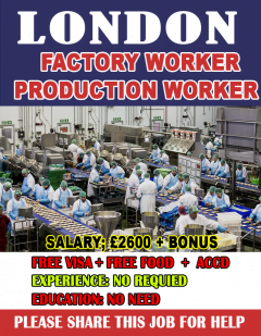 Factory Job Vacancies In London