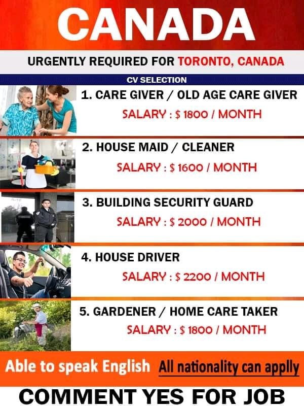 Urgent Jobs For Canada