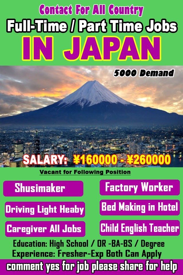 Latest Hiring Jobs In Japan
