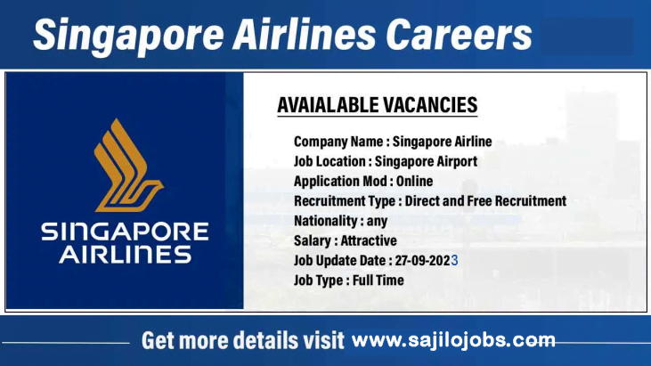 Jobs Open in Singapore Airlines for Foreigners