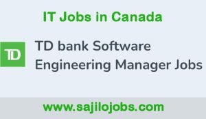 IT Manager Jobs in TD Bank, Canada