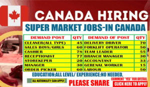 Supermarket Jobs near me in Canada
