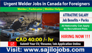Free visa welding job in Canada 2023