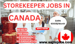 Free visa Storekeeper jobs in Canada