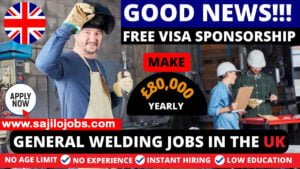 Welding jobs in UK with visa sponsorship